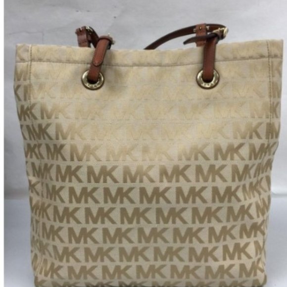 MICHAEL KORS SIGNATURE LARGE TOTE MARKET BAG W/COA - Picture 2 of 5